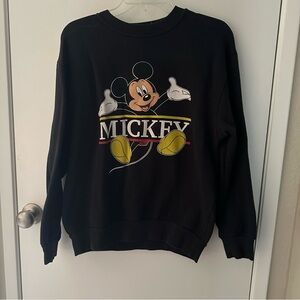 Mickey Mouse Black Crewneck Disneyland
